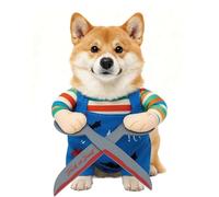 Dog & Cat Halloween Costume, Adjustable Dog Fancy Dress Costumes, Pet Funny Clothes with Scissors Pet Awful Outfits, Ideal for Cosplay, Halloween, and Parties