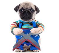 Dog & Cat Halloween Costume - Creative Cosplay Clothes with Scissors, Awful Outfits, Adjustable Pet Cosplay Costumes (L)