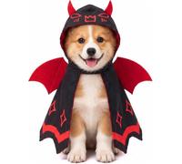 Dog Cat Halloween Costume, Puppy Vampire Cape, Costumes for Dogs, Clothing & Accessories for Large Kitten, Cats Fancy Dress Costumes, Pets Halloween Clothes Outfit, Dracula Devil Cloak
