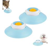 Dog Cat Licks Toys for Liquid Food, Lick Bowl for Dogs, Interactive Slow Feeder Dog Lick Ball to Keep Them Calming & Anxieties Relief, for Small Medium Large Dogs & Cats (2 Pcs Yellow)