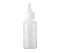 Dog Cat Milk Feeding Bottle Set for Newborn Animals Nursing Care 50cc Premium Plastic White