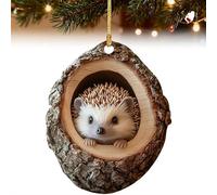 Dog Cat Owl & Raccoon Animal Ornaments for Christmas Tree, 2D Little Animals Pattern Acrylic Decoration Forest Animal Hanging Ornament, Christmas Tree Holiday Party Gifts Decoration