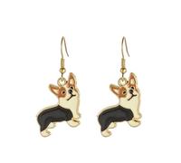 Dog Cat Paw Corgi Animal Earrings for Women Lovely Funny Cartoon Small Pets Black Footprint Cute Puppy Paw Print Geometric Dangle Drop Earrings for Animal Lover Birthday Festival Christmas Fashion