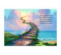 Dog, Cat, Pet Bereavement RIP. Rainbow Card (A5) Pet, cat, Dog Loss, Sympathy, Memorial.
