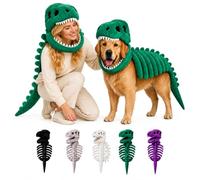 Dog Cat Pet Dinosaur Skeleton Costume, Dog Dinosaur Costume