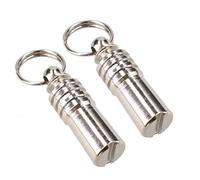 Dog Cat Pet Identity Tube ID Tag 3cm with 0.5cm Round Barrel 2 Pack