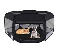 Dog Cat Playpen, Portable Pet Puppy Playpen,Rabbit Puppy Dog Play Pen for Indoors,Dog Cat Tent for Indoor Cats,Kitten Playpen,Collapsible Small Cat Dog Crate Cage for Small Dogs with Carrying Case(S)