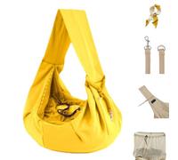 Dog Cat Sling Carrier,Reversible Puppy Carrier Purse with Storage Pocket,Hands Free Dog Cat Harness Bag with Breathable Mesh,Crossbody Pet Bag with Adjustable Shoulder Strap for Outdoor Travel