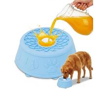 Dog & Cat Slow Feeder Bowl with Rolling Ball & Lick Mat | Anti-Slip Interactive Lick Bowl for Anxiety Relief | Slow Eating Dog Food Bowl for Small, Medium & Large Breeds | Yogurt & Bone Broth Feeder