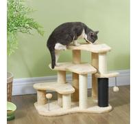 Dog Cat Step, Pet Stairs for Bed, Sofa, Couch, Couch PawHut Beige 60cm