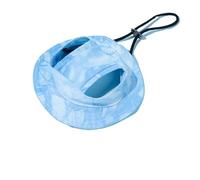 Dog Cat Sunshade Anti-strangle Hat Exposed Ears Adjustable Rope Buckle Bucket Hat Pet Supplies (L,Blue)