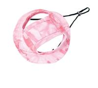 Dog Cat Sunshade Anti-strangle Hat Exposed Ears Adjustable Rope Buckle Bucket Hat Pet Supplies (L,Pink)
