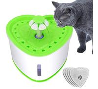 Dog Cat Water Fountain, 68Oz/2L Automatic Electric Dispenser, Super Quiet, Healthy Drinking Bowl with LED Water Level Window and 5 Filters