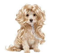Dog Cat Wig Adjustable Breathable Pet Funny Wigs Costume Accessories | Pet Show Performance Stage Wigs for Party Cosplay Carnival Birthday Photography Parade Vacation Festival