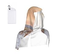 Dog Catching Pheasant Print Multifunctional Cooling Hoodie Bandana Portable Sweat Absorbing Design For Beach Workouts Exercise Heat Relief Accessories