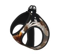 Dog Catching Pheasant Print Pet Leash Vest Soft Adjustable Step in Puppy Vest Outdoor Walking with Leash