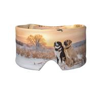Dog Catching Pheasant Print Print Soft Eye and Ear Muffs for Adults Sleeping Protection Cover for Travel Nap Relief