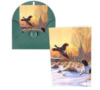 Dog Catching Pheasant Print Thank You Cards Greeting Cards With Envelopes Blank Note Cards 10x15 cm Perfect for Thank Yous Invitations
