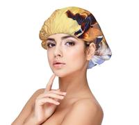 Dog Catching Pheasant Printed,Adult's Satin Sleeping Cap - Women's Elastic Sleep Bonnet, Adjustable Overnight Hair Cover