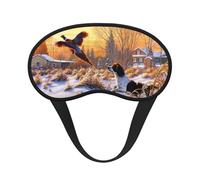 Dog Catching Pheasant Printed, Full Eye Covers Light Blocking Eye Masks Blackout Sleep Eye Muffs