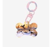 Dog Catching Pheasant Printing 1 Pc Dog Bone Shape Id Tags Double Sided with Key Ring Craft for Pets