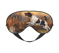 Dog Catching Pheasant Printing Sleep Mask for Women Men Double-Sided Print Soft Silk Eye Masks Eye Sleep Shade Cover