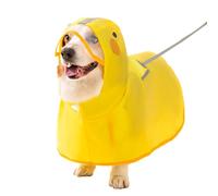 Dog Cause: Pontium Yellow Hooded Polyester Poncy with Reflective Strip, Waterproof Pet Clothes for Small and Medium Dog Breeds Playing Outdoors | Cami