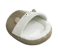Dog Cave Bed Covered Cat Bed | Slipper Design Warm Nesting For Indoor Outdoor Crate, Senior Pets Puppies Kittens Anxious Pets