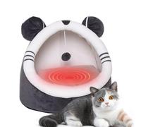 Dog Cave - Cat Bed for All Four Seasons, Cute Semi Closed Dog Bed with Cover, Cave with Plush Ball Toy, Cozy Cat Hideout, Comfortable Dog Cave Bed for Pets
