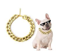 Dog Chain Collar | Adjustable Jewelry Chains Walking Metal Training Choke Collars,Aluminum Alloy Pet Necklace For Daily Activities, Indoor Use & Outdoor Activities