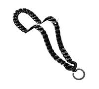 Dog Chain Collar Silvery Golden ，15MM Width Cuban Link， Smooth Stainless Steel Metal Pet Training Slip Chain large dog collar(Gold or Silver,32inch (81cm) -15MM)