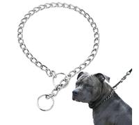 Dog Chain Collars, Metal Choke Link Dog Collar Choker Training Heavy Duty Slip Martingale Puppy Collars For XXS XS Small Medium Large Big XL Breed Dogs,Silver XS