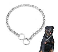 Dog Chain Collars Metal Training Collars for Dogs Adjustable Metal Puppy Martingale Collar for XXS XS S S M L Large XL Silver XXS Breed Dogs