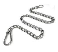 Dog Chain Leash, 304 Stainless Steel Short Lead Metal Heavy Duty Chain DIY Double Dog Leashes Self-Assembly Leashes Extension&Coupler. (304 S/S 32in x 4mm)