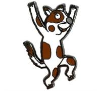 Dog Character Pin Badge