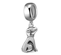 Dog Charm 925 Sterling Silver Animal Bead Pet Birthday Anniversary Pendant for Pandora Charm Bracelet