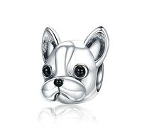 Dog Charm 925 Sterling Silver Cat Charm Camel Charm Rabbit Charm Dolphin Charm Butterfly Charm for Pandora Charm Bracelet (Dog)