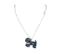 Dog Charm Necklace Playful Sweater Chain for Party Wear, Pendant Chain Outfit Accessory, Memorable Occasion Detail Dog Pendant Necklace Playful Statement Jewelry Accessory Daily Wear Commuting Outfit