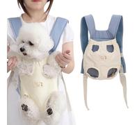 DOG CHEST CARRIER | Portable adjustable dog carrying backpack, paying attention to the soft sophisticated aesthetic and soft fabric material which is highly versatile for outdoor travel, camping and