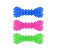 Dog Chew Bone Toy - Perfect Teething Accessory - 3 Colors Available Blue, Pink & Green 15cm x 6cm - Dog Dental Health, Stress Relief and Oral Stimulation
