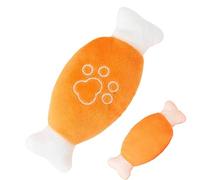 Dog Chew Plush - Boredom Relief Chicken Leg Dog Toy, Sound Making Squeaky Play Component, Boredom Relief Self Pleasure + Plump Chicken Leg Silhouette, Wear Resistant PP Cotton Stuffing - For Friends