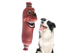 Dog Chew - Puppy Squeaker, Sausage Toy | Cleaning Trainer, Durable Tug Play Aid, Fun Interactive Pet Activity & Long Lasting Attribute For Small Medium Large Breeds Indoor Outdoor Exercise