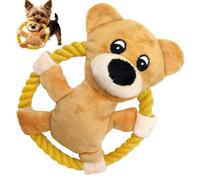 Dog Chew Rope Animal Shape Teething Game with Squeaker - 14 x 16 x 2 cm 60 g