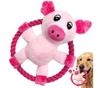Dog Chew Rope Animal Shape Teething Game with Squeaker - 14 x 16 x 2 cm 60 g