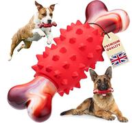 Dog Chew Toy for Aggressive Chewers - Tough Bone Chew for Medium to Large Breeds - Beef Flavoured Heavy Duty Dog Toy for German Shepherd, Pitbull, Husky - Dental Chewing Support - by Yes4Quality