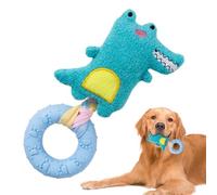 Dog Chew Toy - Interactive Squeaky Plush, Bite Resistant Toy for Stimulation, Soft Textile Unit, Pet Engagement Tool with Sound Mechanism, Activity Tool for Jaw Exercise and Mental Enrichment