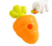 Dog Chew Toy, Puzzle Slow Feeder 4.72 Inches Carrot-Shaped Food, Interactive Teething Toy for Training, Fetching, Indoor Playtime, Pet Accessories, Puppies and Dogs, Orange