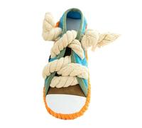 Dog Chew Toy Shoe with Squeaky Sound and Pull Rope Design for Small to Mediums Size Breeds Indoor Outdoor Entertainment Pull Rope Chew Toy for Dogs Squeaky Interactive Fun for All Breed Sizes Indoors