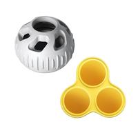 Dog Chew Toy Silicone Fillable Treat Ball Teething Toy For Aggressive Chewers Leak Food For Teeth Clean Training Teething Puppies Chew With Treats