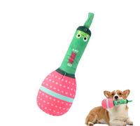 Dog Chew Toy - Sound Interactive Microphone Shape Plush Toy for Indoor and Outdoor Can Be Placed in Various Places of Home Such as Living Room, Bedroom, Kitchen